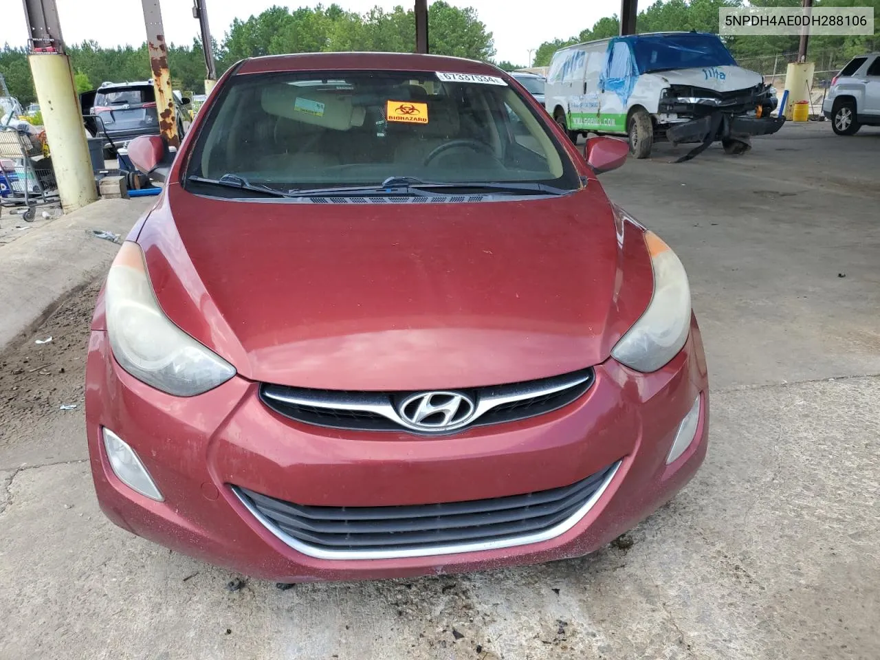 2013 Hyundai Elantra Gls VIN: 5NPDH4AE0DH288106 Lot: 67337534