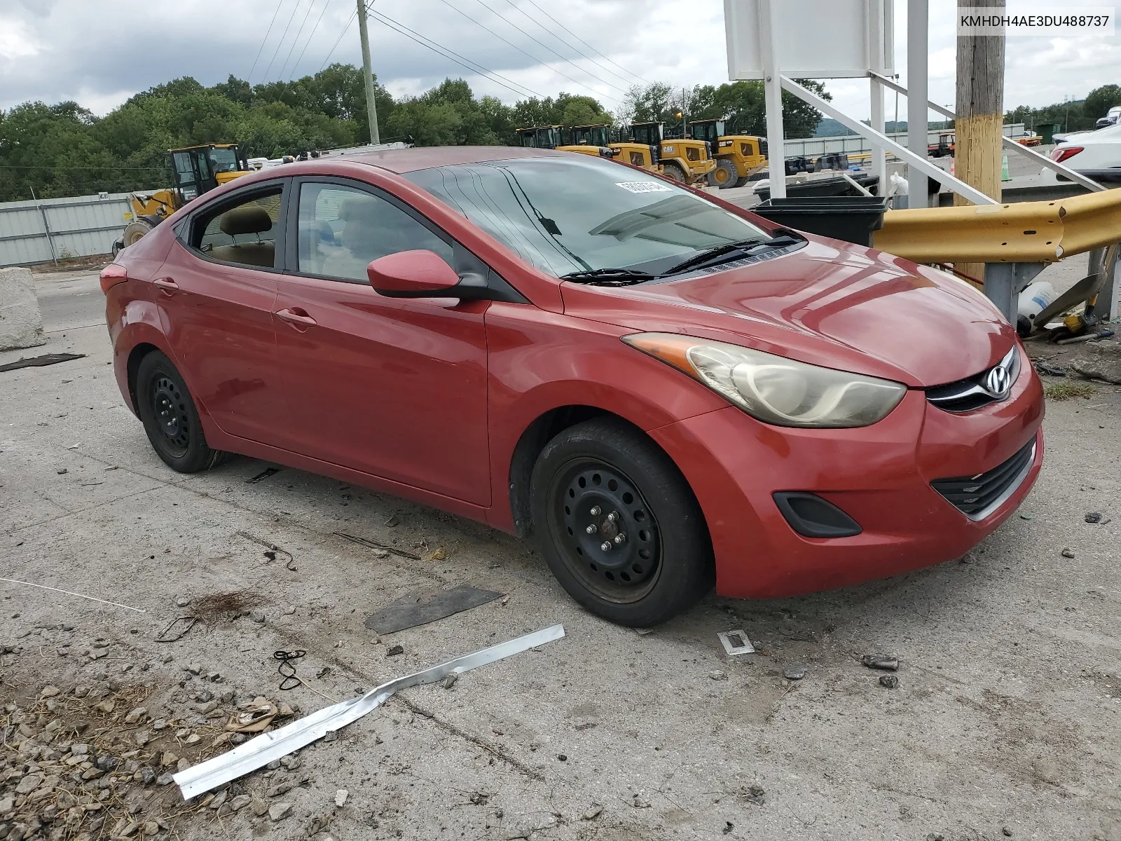 KMHDH4AE3DU488737 2013 Hyundai Elantra Gls