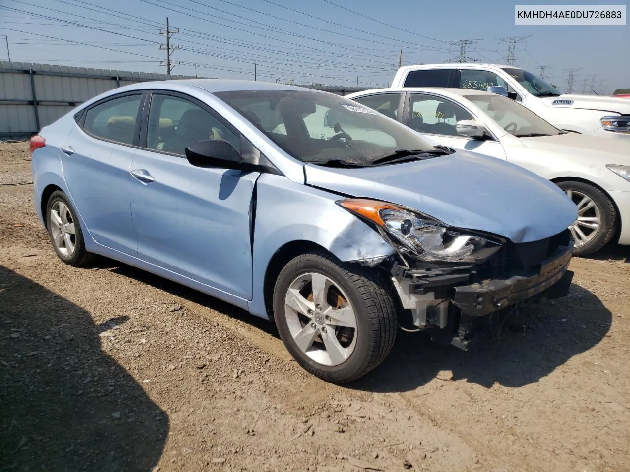 KMHDH4AE0DU726883 2013 Hyundai Elantra Gls