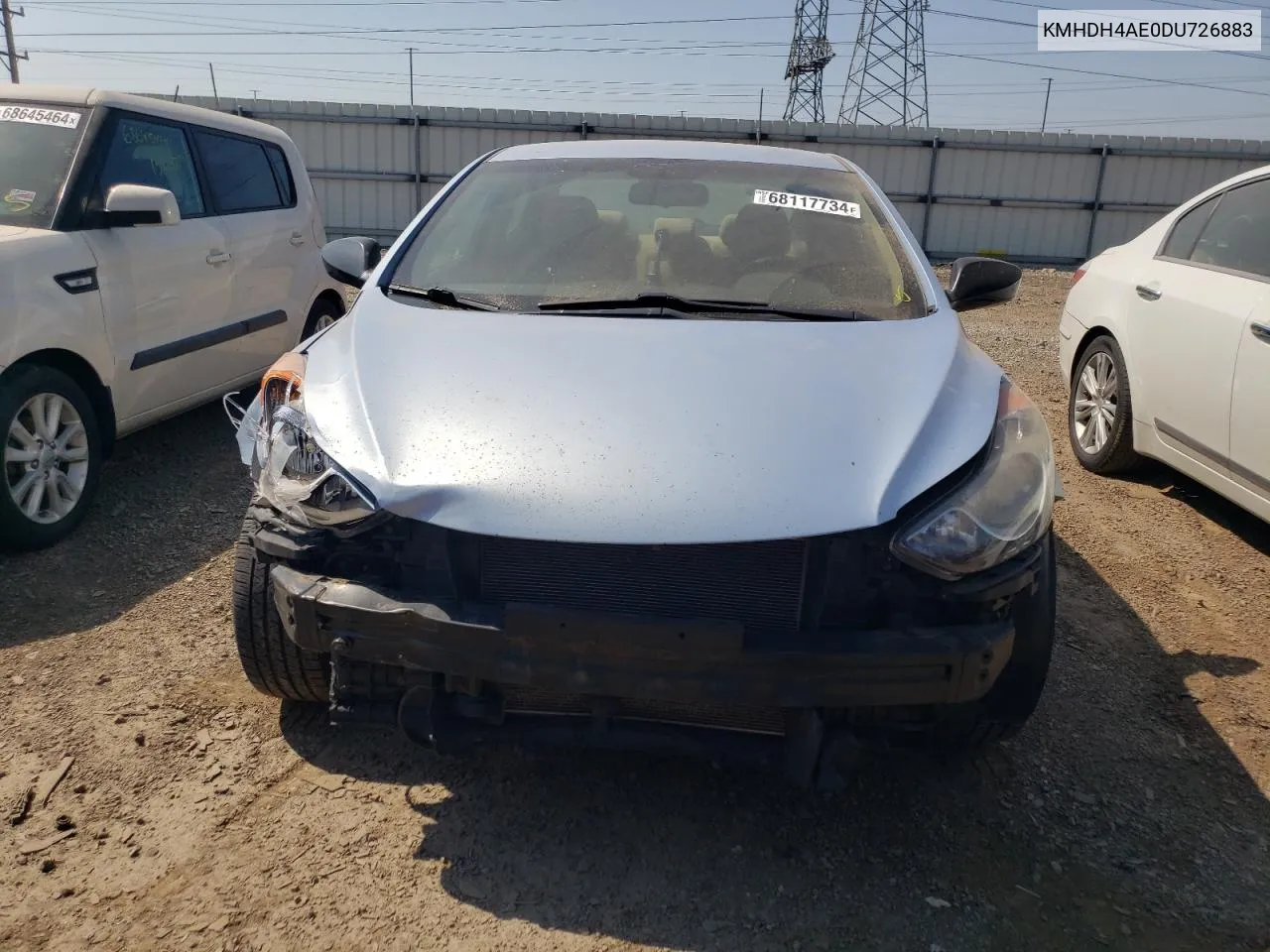 KMHDH4AE0DU726883 2013 Hyundai Elantra Gls