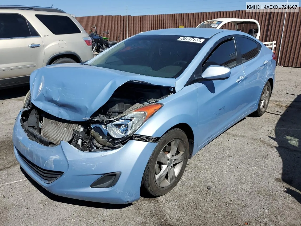 KMHDH4AEXDU724607 2013 Hyundai Elantra Gls