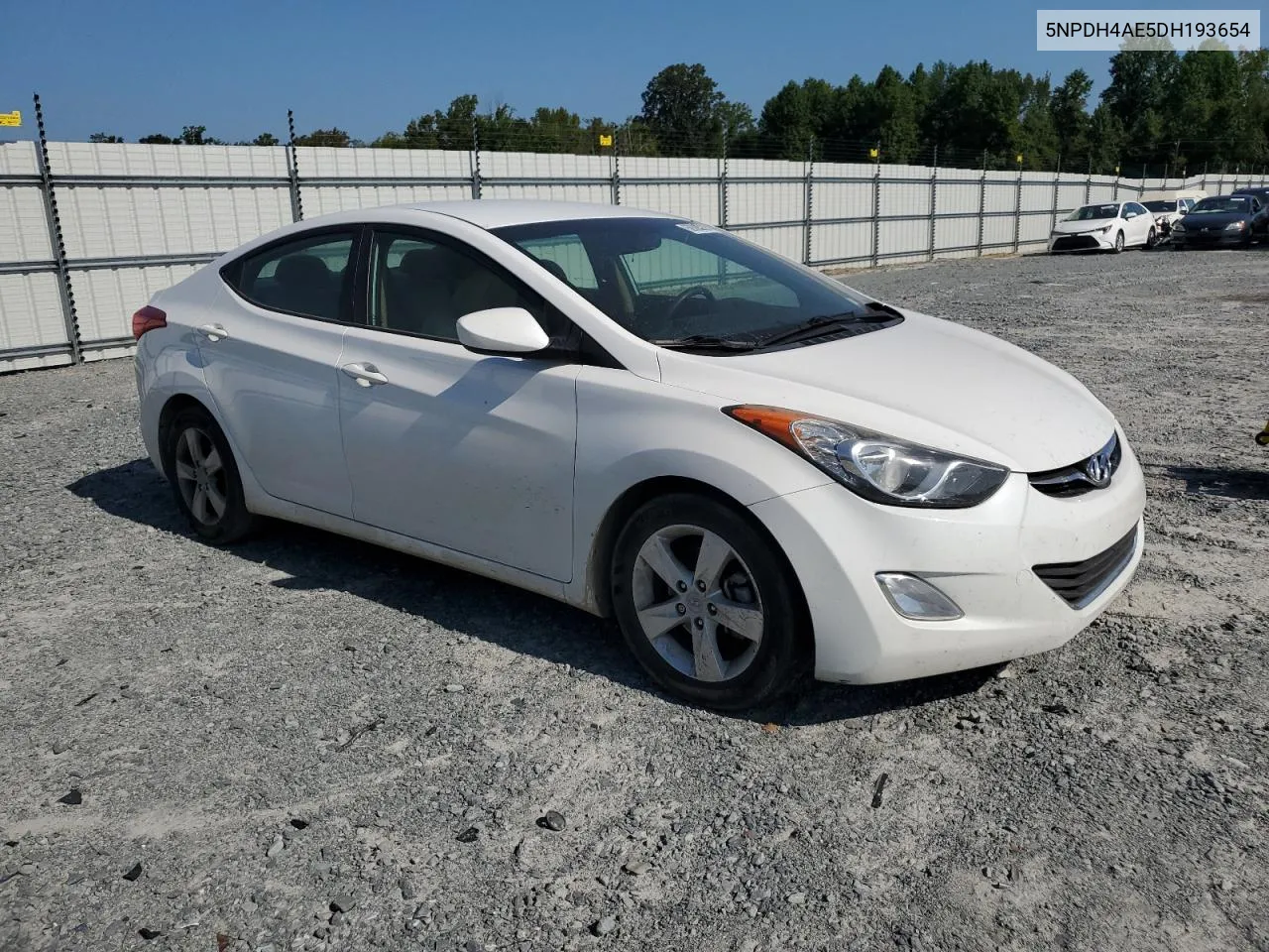 2013 Hyundai Elantra Gls VIN: 5NPDH4AE5DH193654 Lot: 68885924