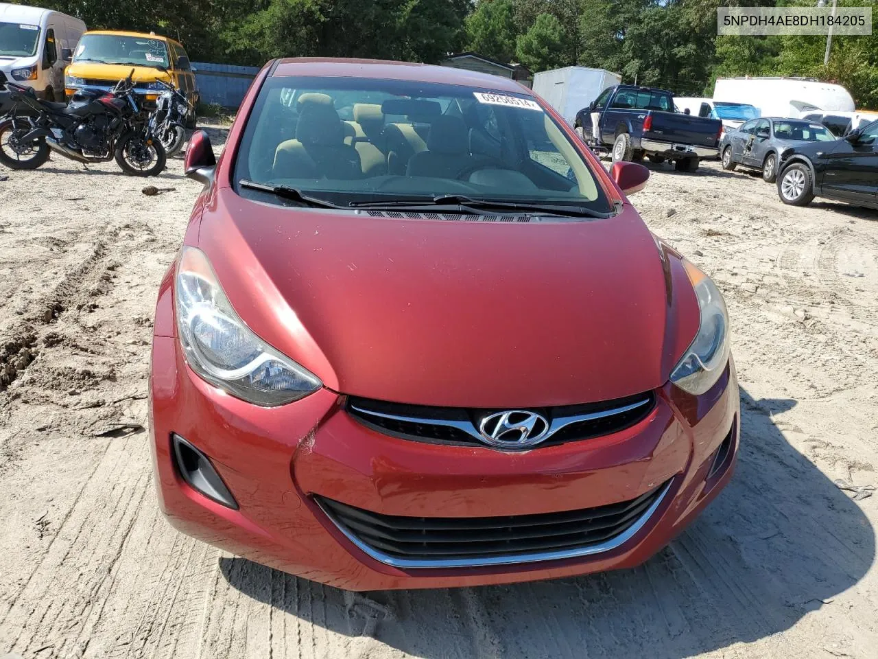 2013 Hyundai Elantra Gls VIN: 5NPDH4AE8DH184205 Lot: 69256514