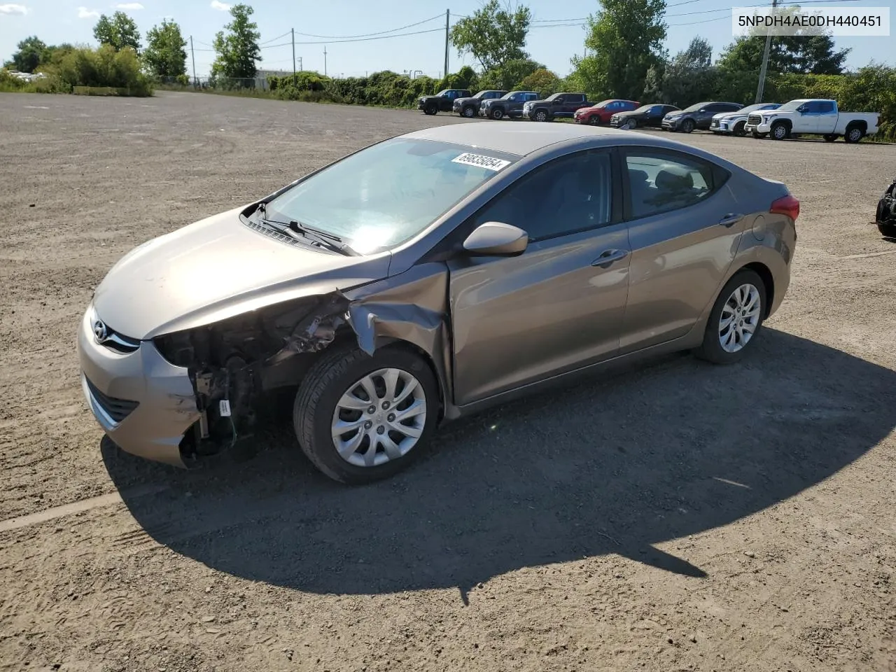 2013 Hyundai Elantra Gls VIN: 5NPDH4AE0DH440451 Lot: 69835054