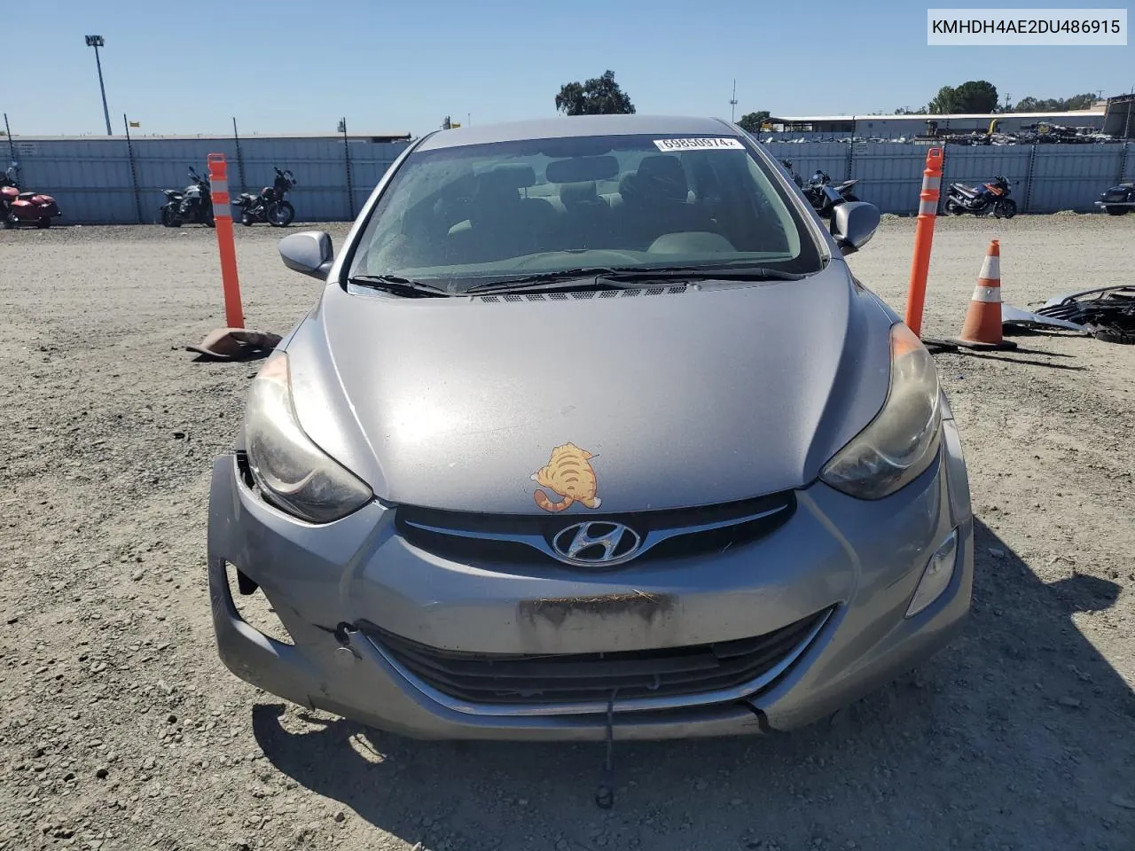 2013 Hyundai Elantra Gls VIN: KMHDH4AE2DU486915 Lot: 69850974