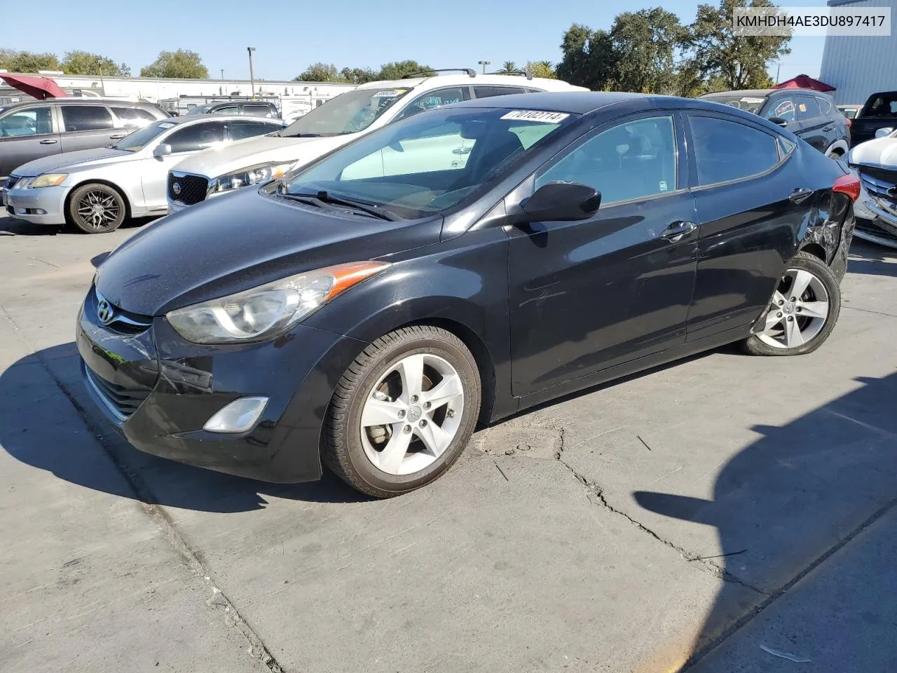 2013 Hyundai Elantra Gls VIN: KMHDH4AE3DU897417 Lot: 70102714