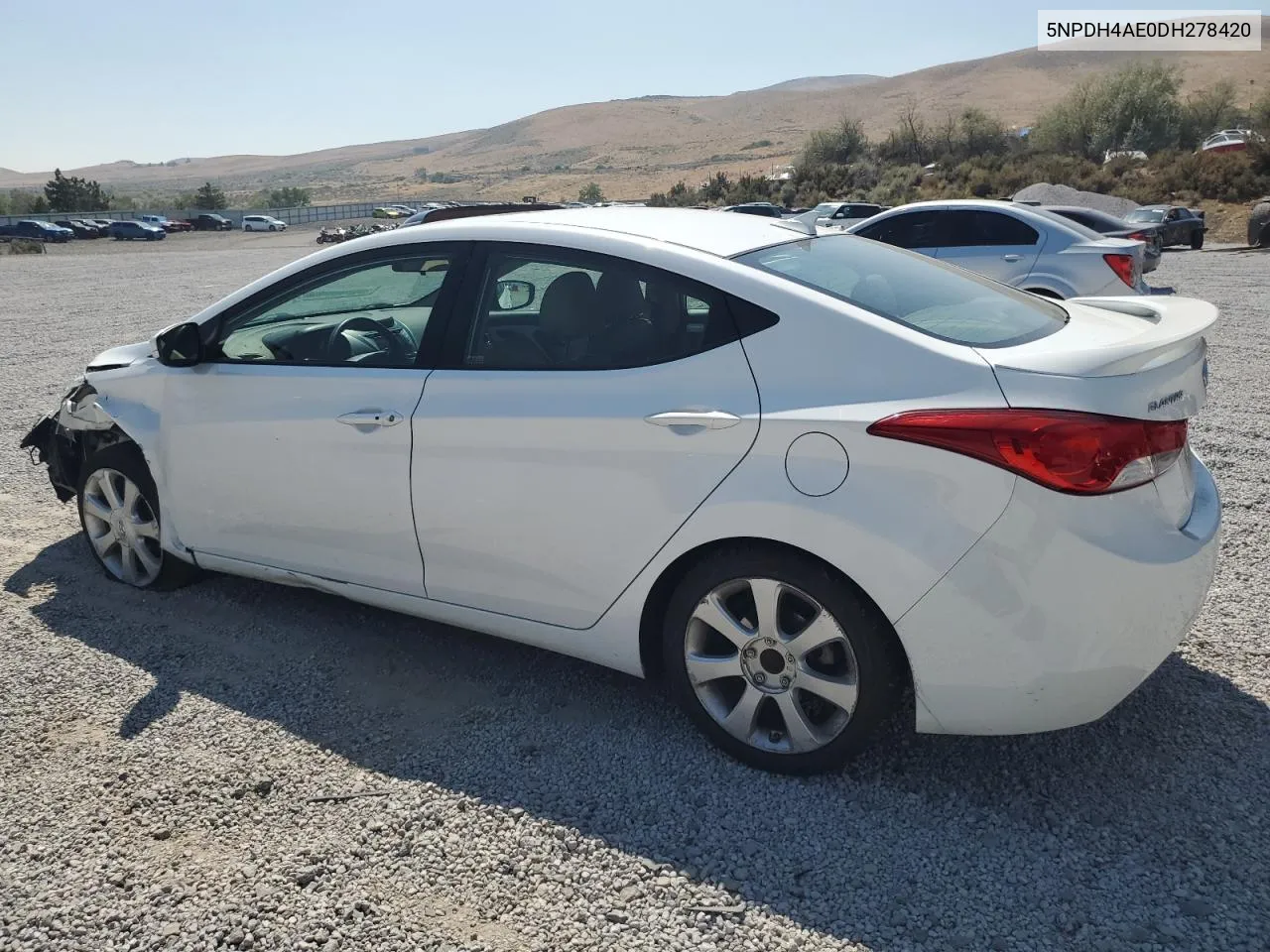 2013 Hyundai Elantra Gls VIN: 5NPDH4AE0DH278420 Lot: 70350024