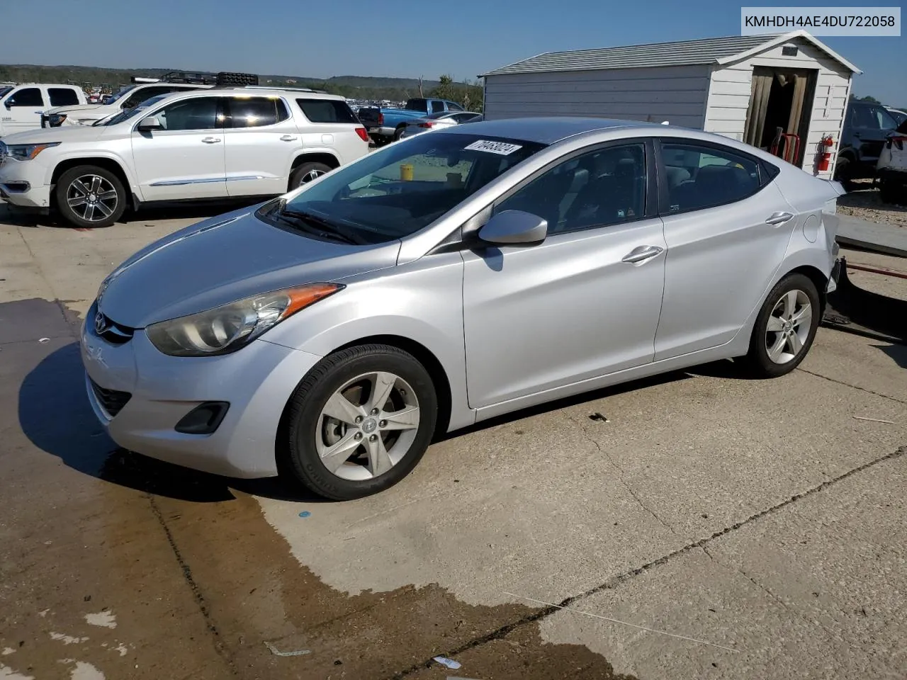 KMHDH4AE4DU722058 2013 Hyundai Elantra Gls