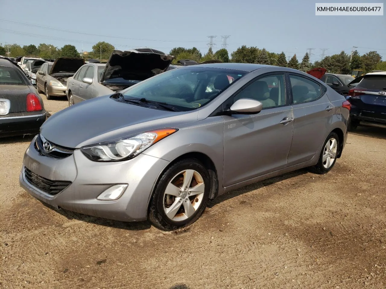 KMHDH4AE6DU806477 2013 Hyundai Elantra Gls