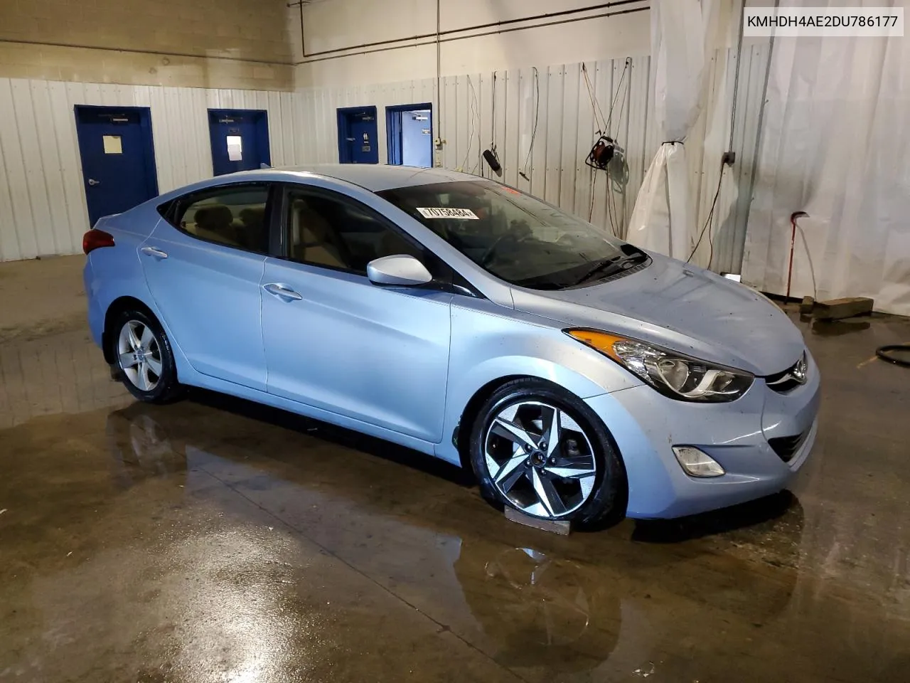 2013 Hyundai Elantra Gls VIN: KMHDH4AE2DU786177 Lot: 70758484