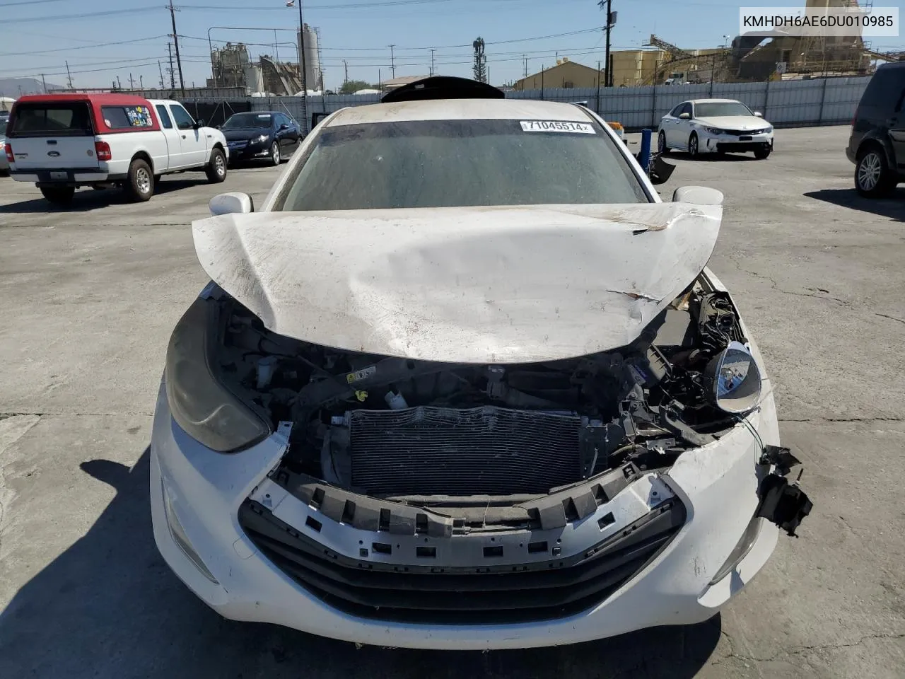 KMHDH6AE6DU010985 2013 Hyundai Elantra Coupe Gs