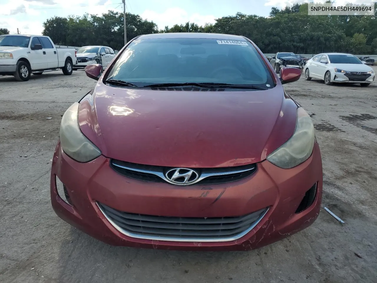 5NPDH4AE5DH449694 2013 Hyundai Elantra Gls