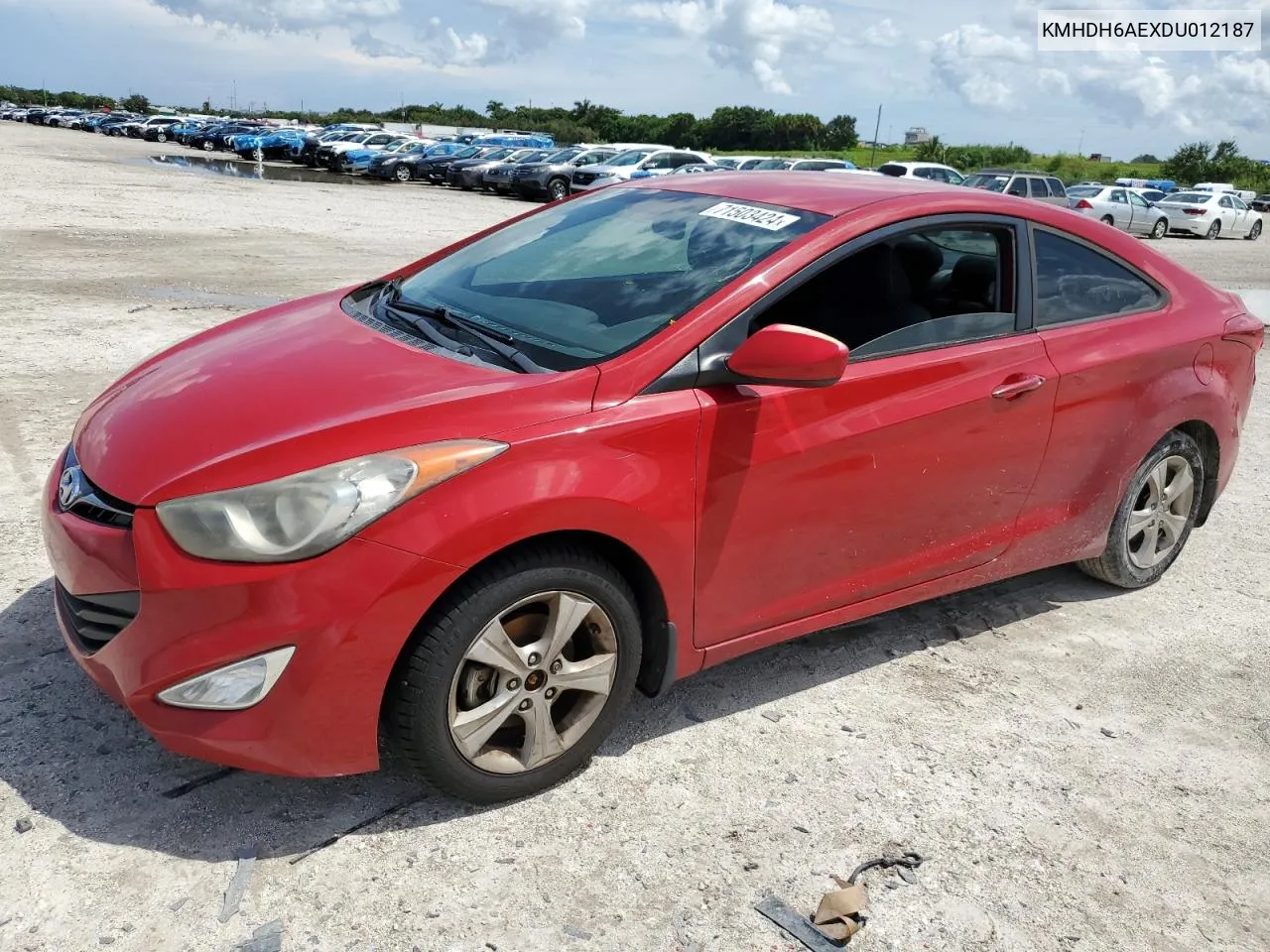 KMHDH6AEXDU012187 2013 Hyundai Elantra Coupe Gs