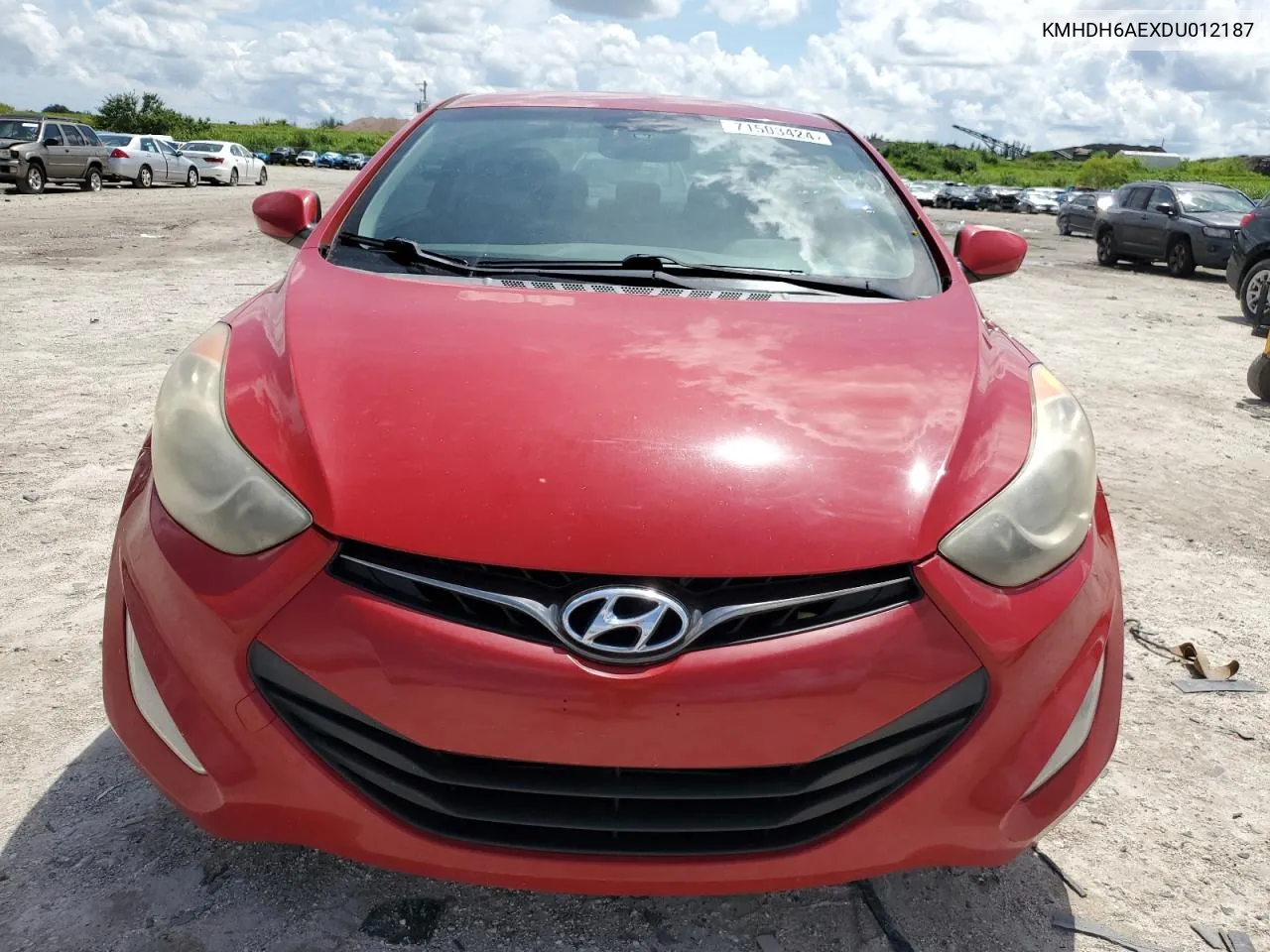 2013 Hyundai Elantra Coupe Gs VIN: KMHDH6AEXDU012187 Lot: 71503424