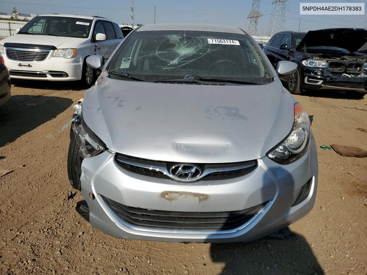 2013 Hyundai Elantra Gls VIN: 5NPDH4AE2DH178383 Lot: 71563174