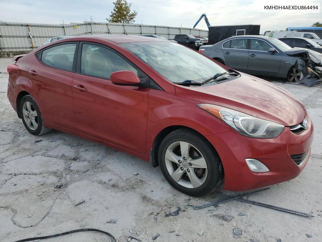 KMHDH4AEXDU864494 2013 Hyundai Elantra Gls