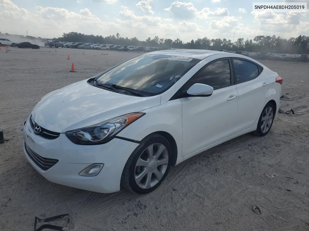 2013 Hyundai Elantra Gls VIN: 5NPDH4AE8DH205019 Lot: 71965554