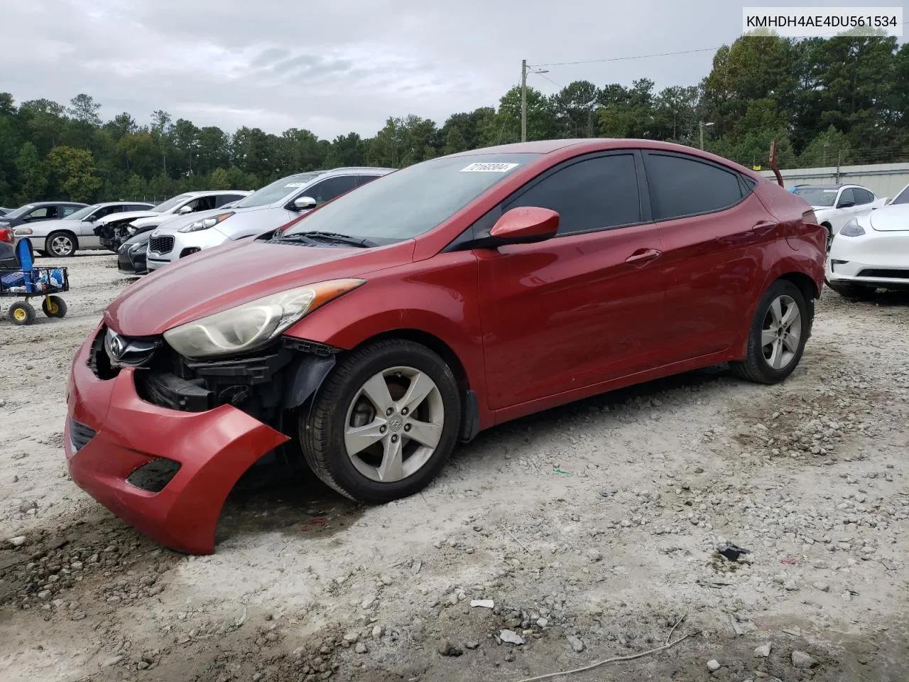 2013 Hyundai Elantra Gls VIN: KMHDH4AE4DU561534 Lot: 72160304