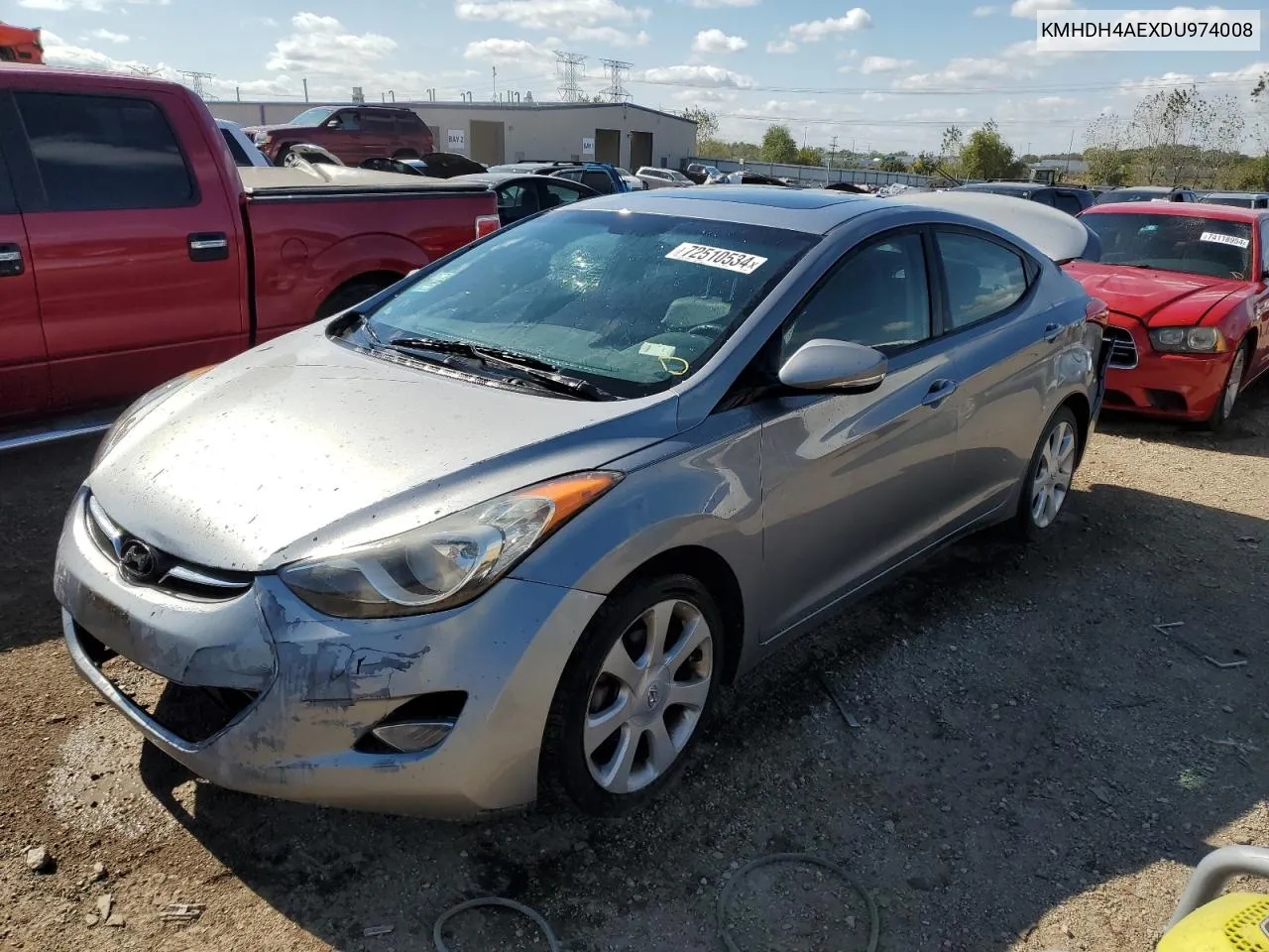 2013 Hyundai Elantra Gls VIN: KMHDH4AEXDU974008 Lot: 72510534