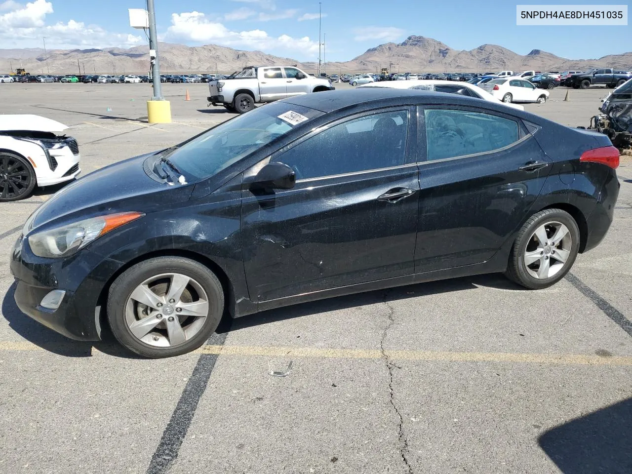 2013 Hyundai Elantra Gls VIN: 5NPDH4AE8DH451035 Lot: 72599014