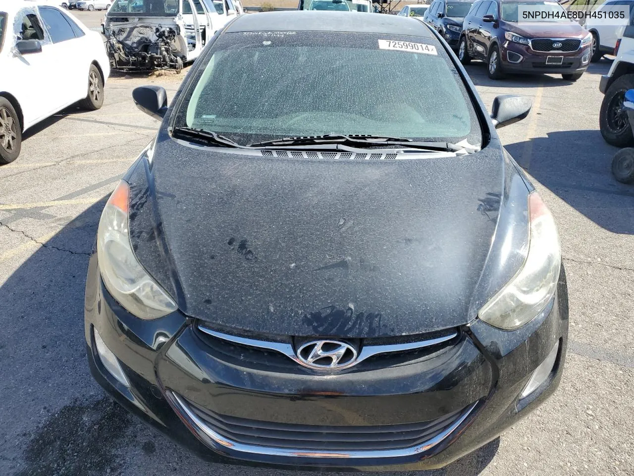 2013 Hyundai Elantra Gls VIN: 5NPDH4AE8DH451035 Lot: 72599014