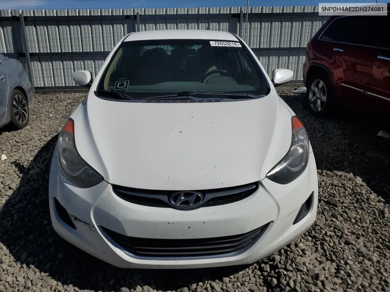 2013 Hyundai Elantra Gls VIN: 5NPDH4AE2DH374081 Lot: 72653214