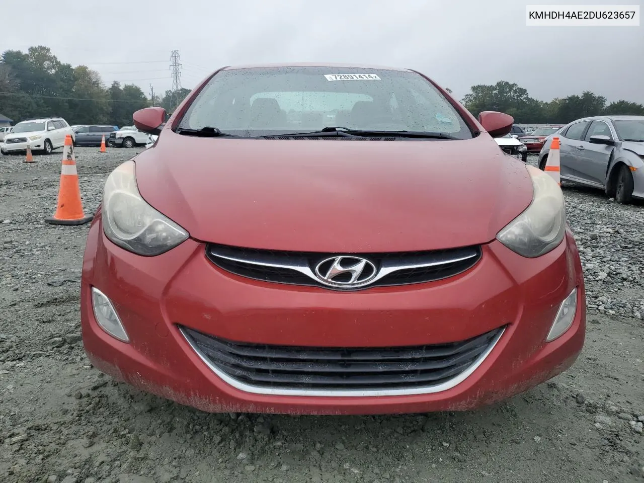 2013 Hyundai Elantra Gls VIN: KMHDH4AE2DU623657 Lot: 72891414