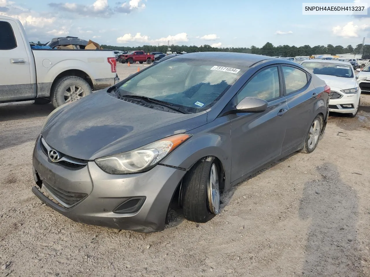 2013 Hyundai Elantra Gls VIN: 5NPDH4AE6DH413237 Lot: 73171034