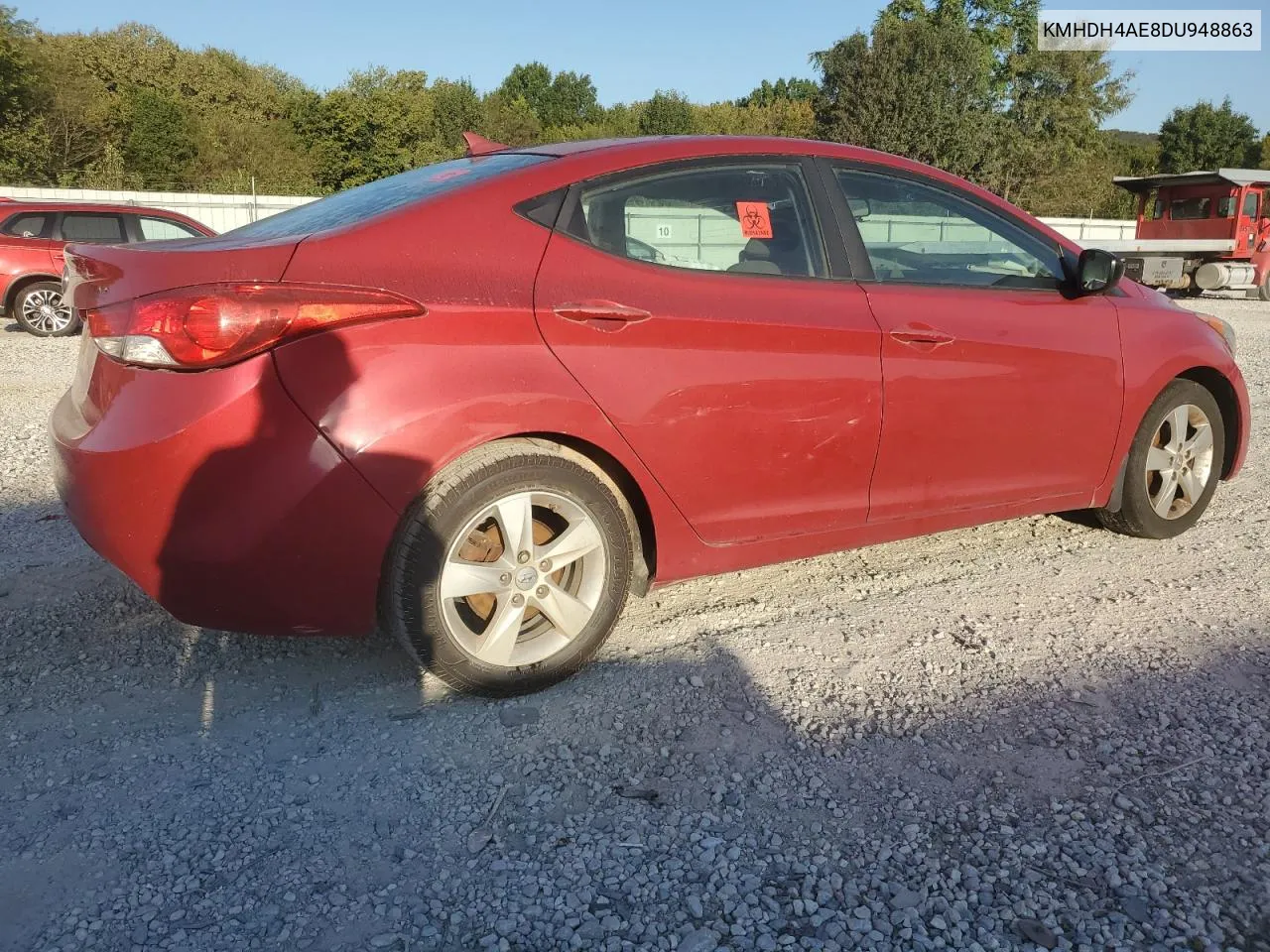 2013 Hyundai Elantra Gls VIN: KMHDH4AE8DU948863 Lot: 73252094