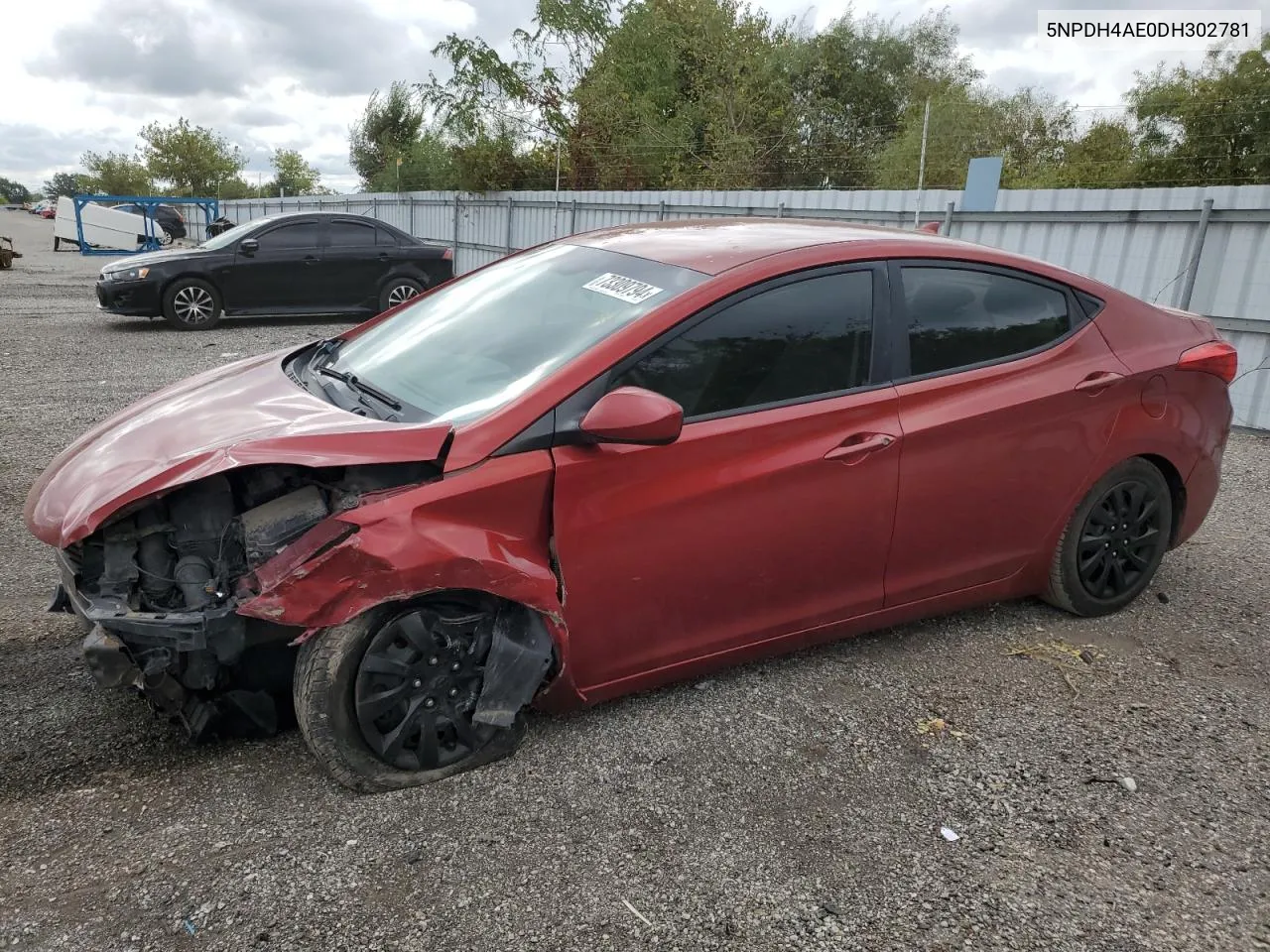 2013 Hyundai Elantra Gls VIN: 5NPDH4AE0DH302781 Lot: 73309794