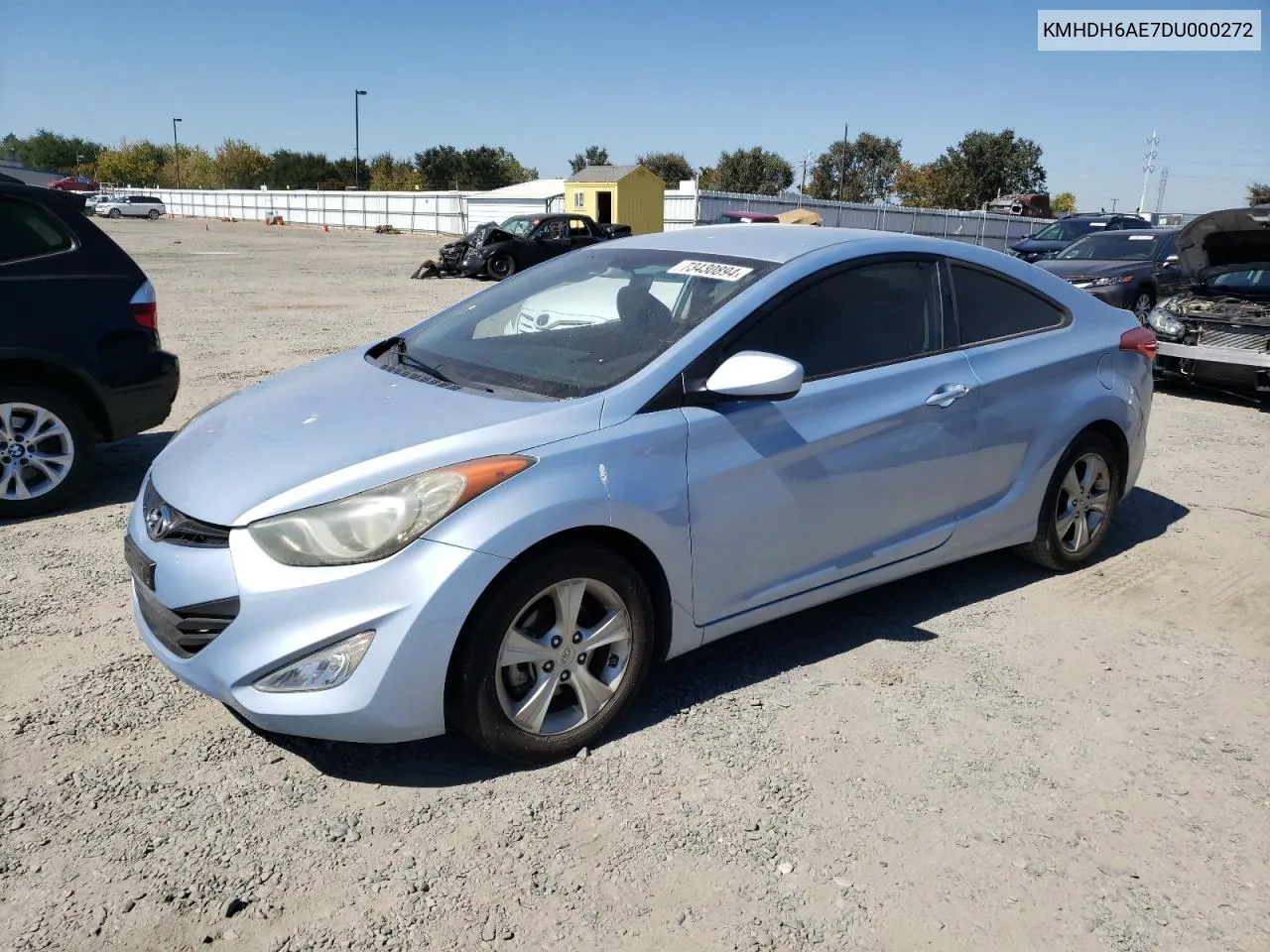 KMHDH6AE7DU000272 2013 Hyundai Elantra Coupe Gs