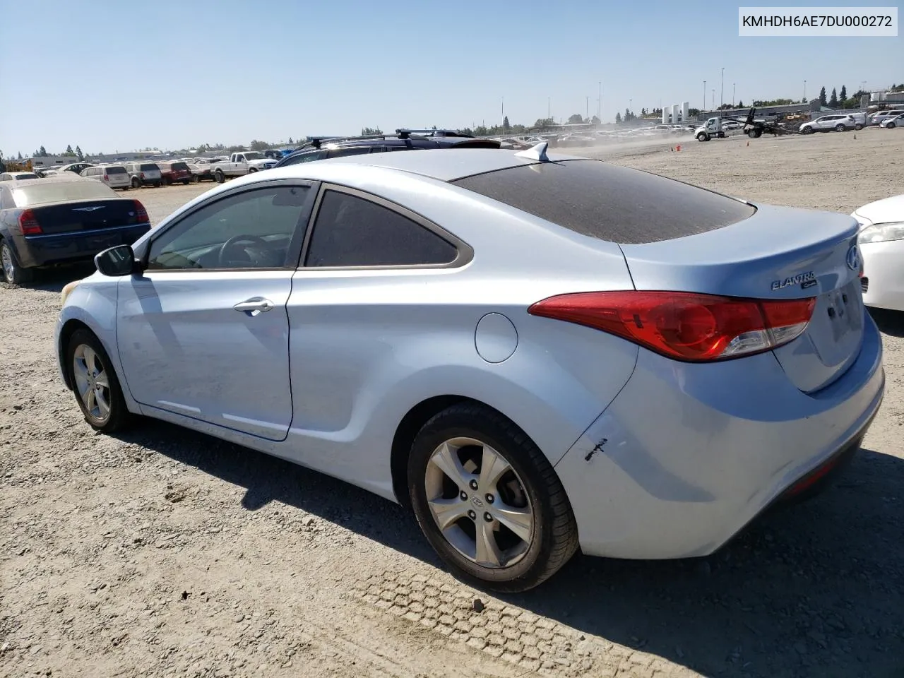 KMHDH6AE7DU000272 2013 Hyundai Elantra Coupe Gs