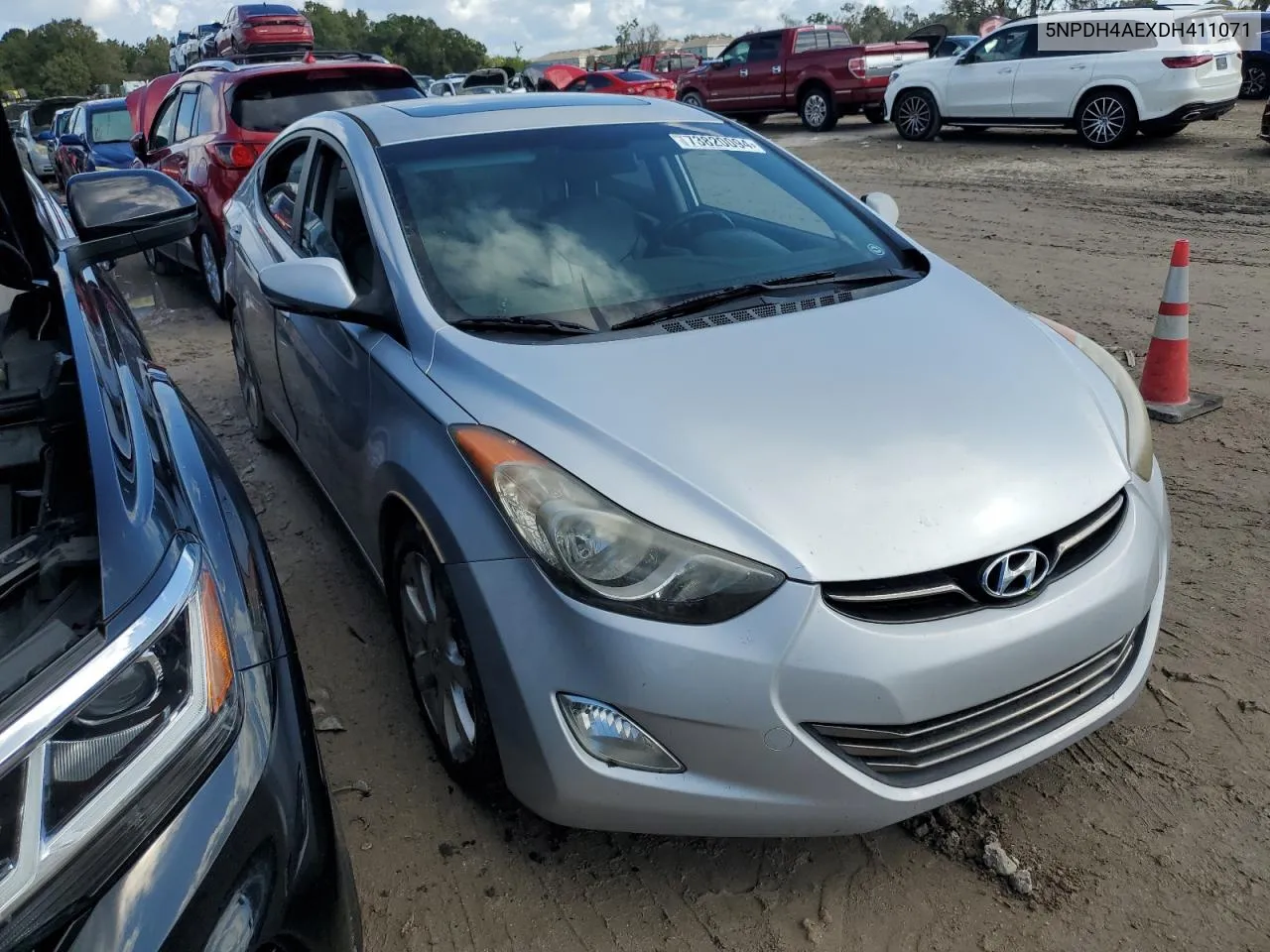 2013 Hyundai Elantra Gls VIN: 5NPDH4AEXDH411071 Lot: 73820094