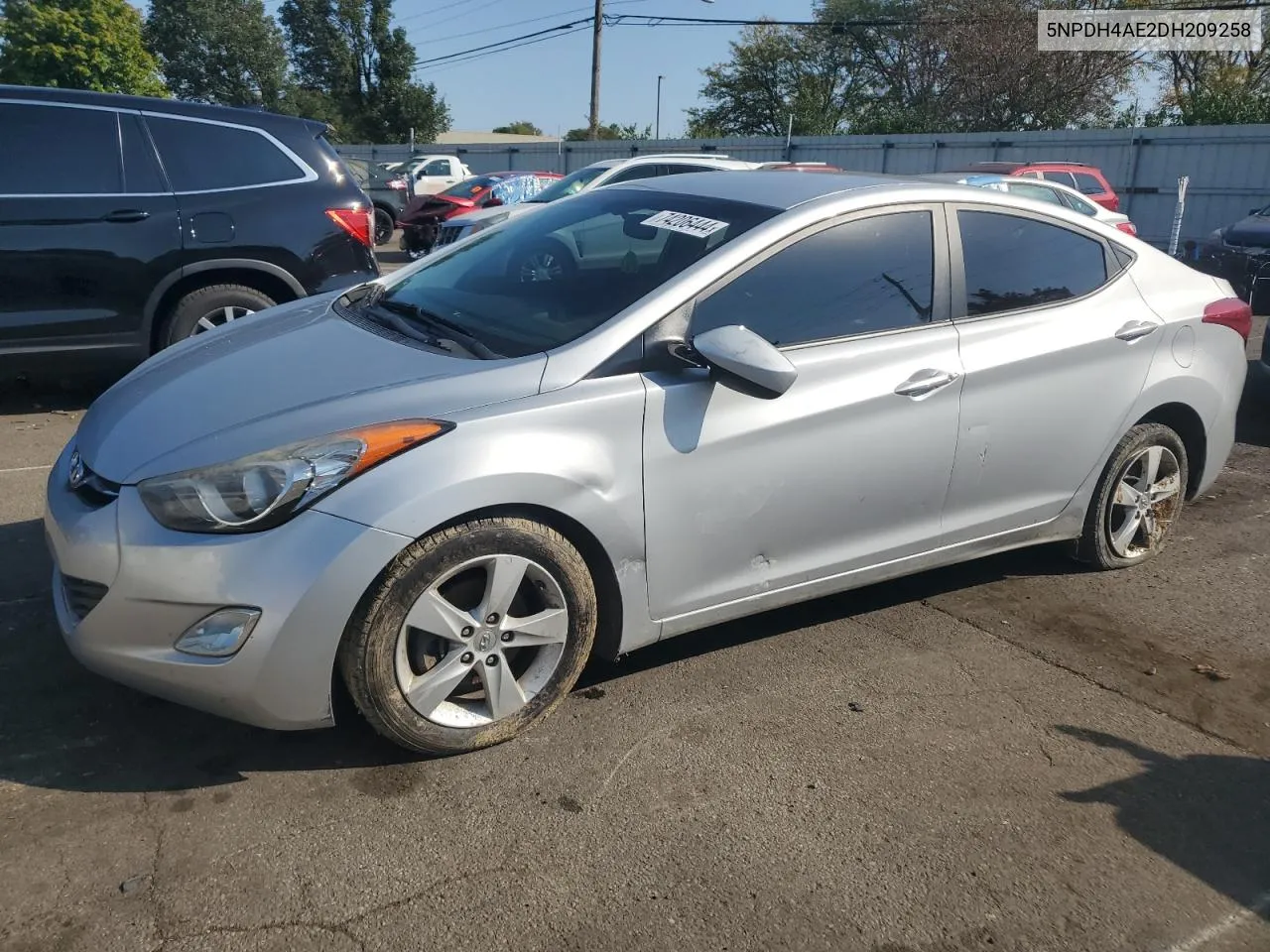 2013 Hyundai Elantra Gls VIN: 5NPDH4AE2DH209258 Lot: 74206444