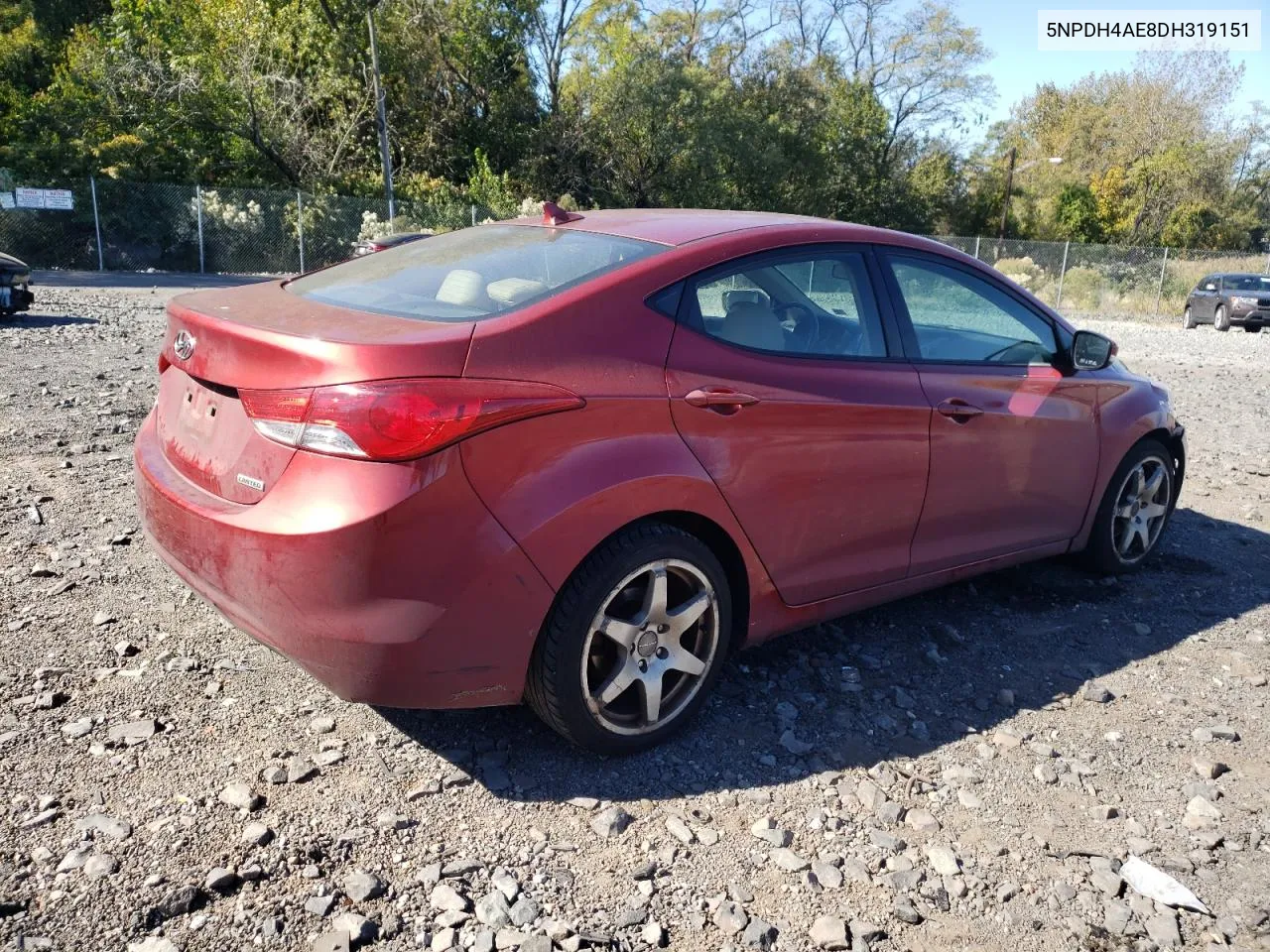 2013 Hyundai Elantra Gls VIN: 5NPDH4AE8DH319151 Lot: 75277824