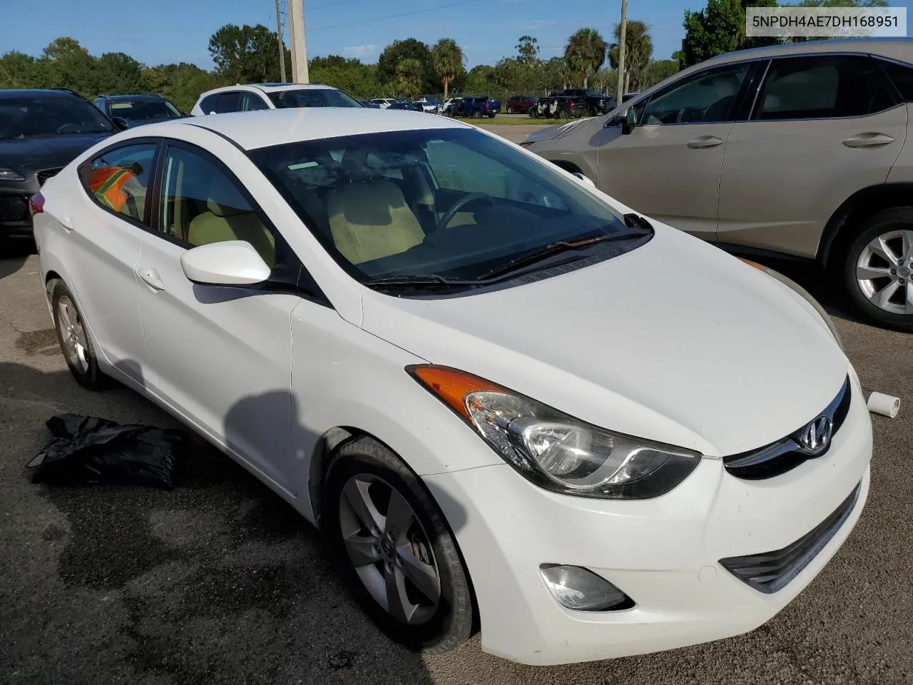 2013 Hyundai Elantra Gls VIN: 5NPDH4AE7DH168951 Lot: 75808404