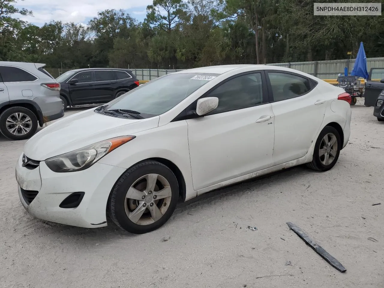 2013 Hyundai Elantra Gls VIN: 5NPDH4AE8DH312426 Lot: 76637834