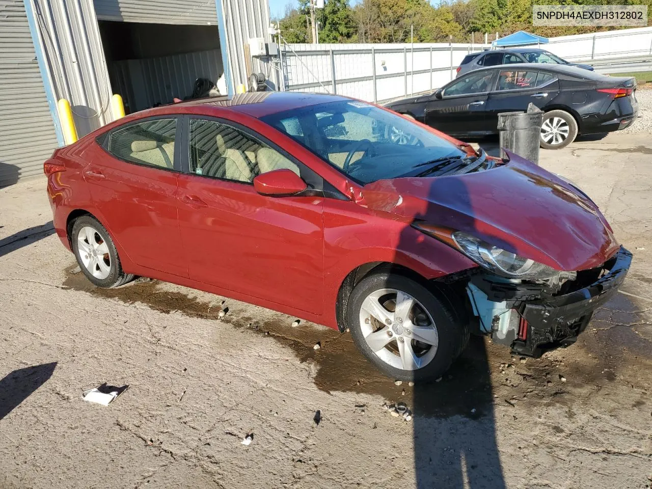 2013 Hyundai Elantra Gls VIN: 5NPDH4AEXDH312802 Lot: 76677584