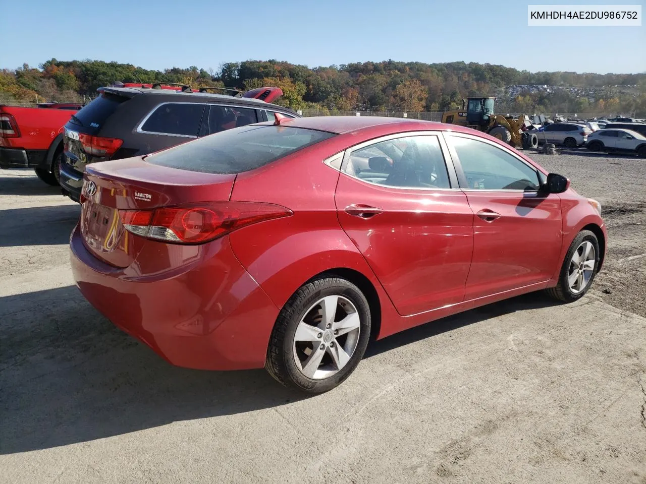 2013 Hyundai Elantra Gls VIN: KMHDH4AE2DU986752 Lot: 76769474