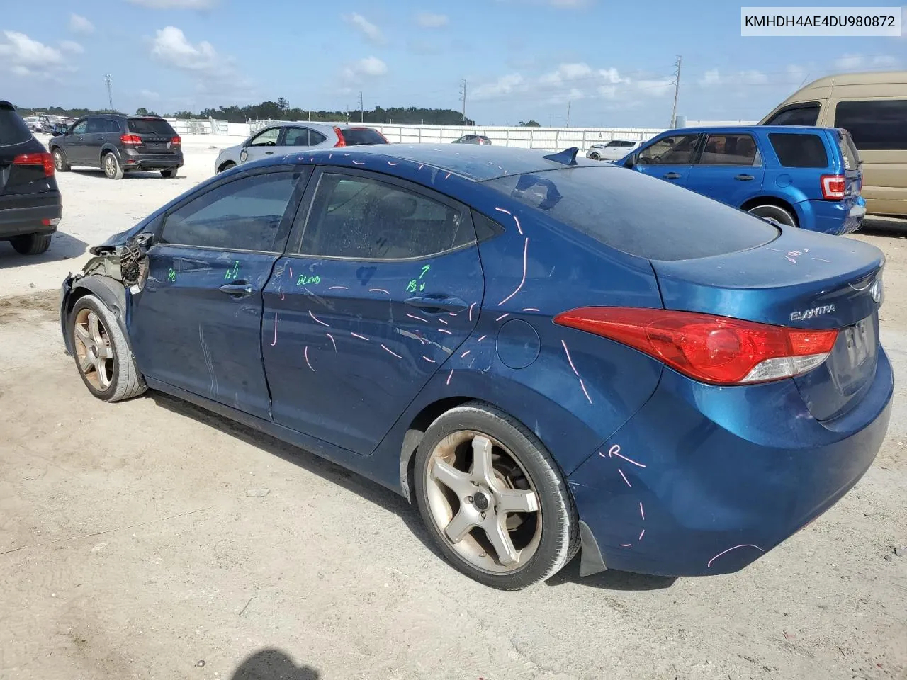 2013 Hyundai Elantra Gls VIN: KMHDH4AE4DU980872 Lot: 76888664