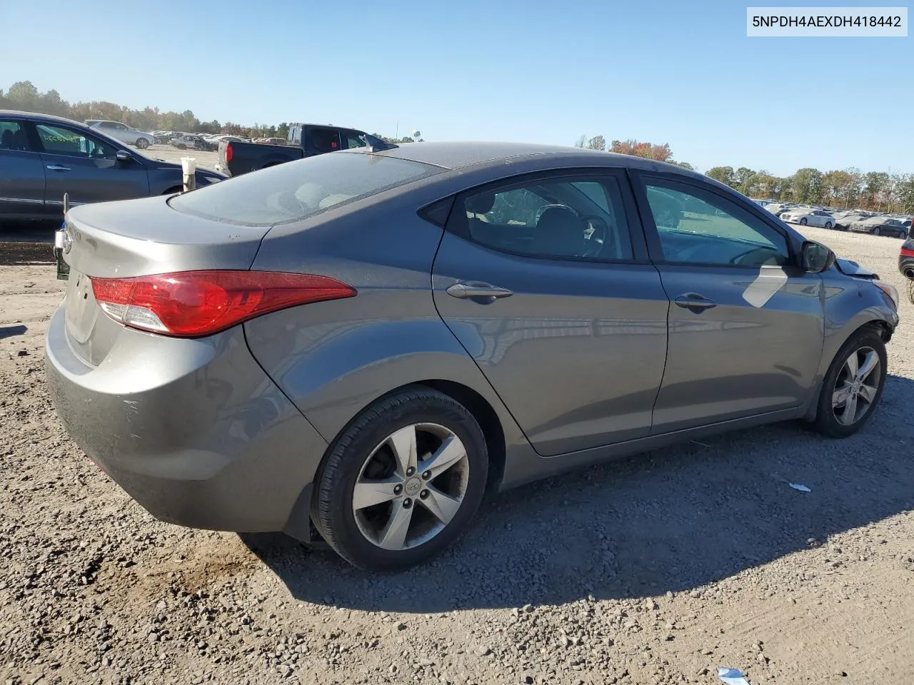 2013 Hyundai Elantra Gls VIN: 5NPDH4AEXDH418442 Lot: 77020854