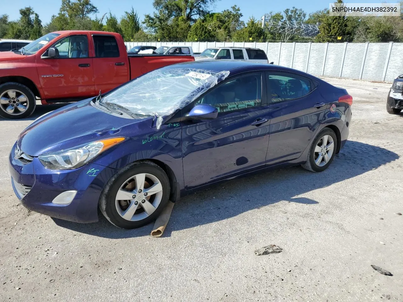 2013 Hyundai Elantra Gls VIN: 5NPDH4AE4DH382392 Lot: 77262134