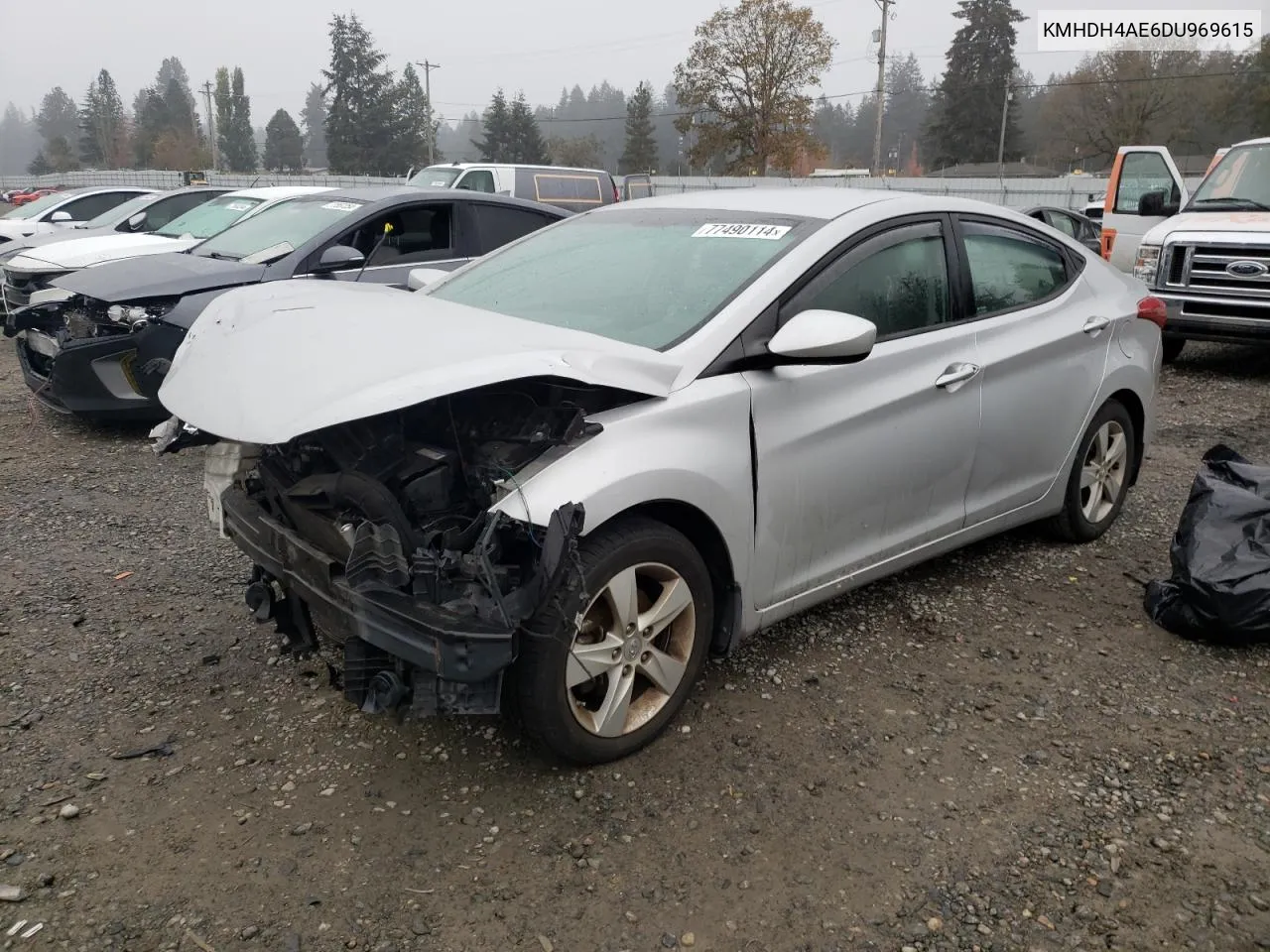 2013 Hyundai Elantra Gls VIN: KMHDH4AE6DU969615 Lot: 77490114