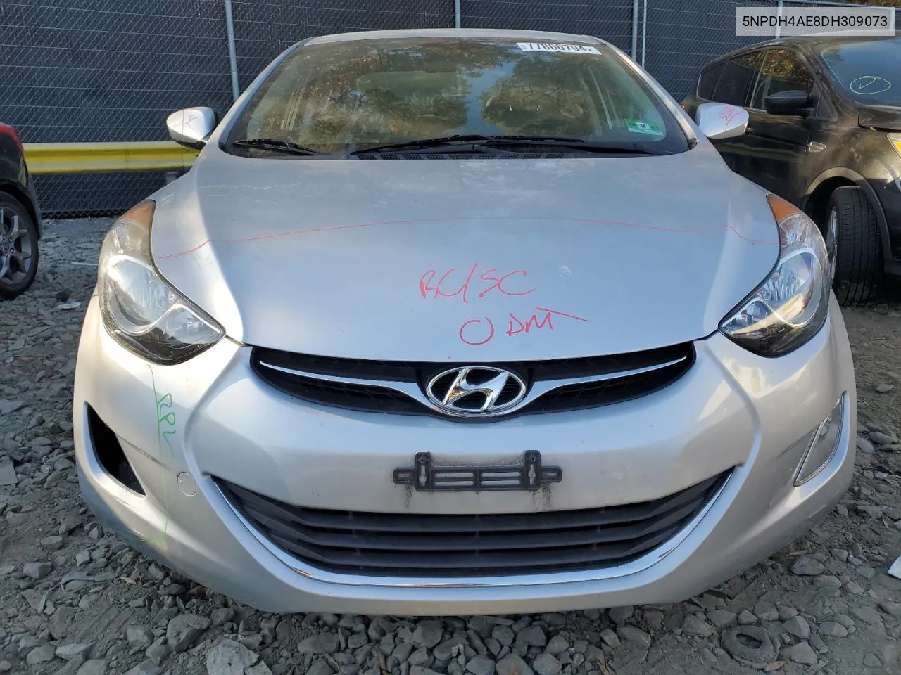 2013 Hyundai Elantra Gls VIN: 5NPDH4AE8DH309073 Lot: 77860794