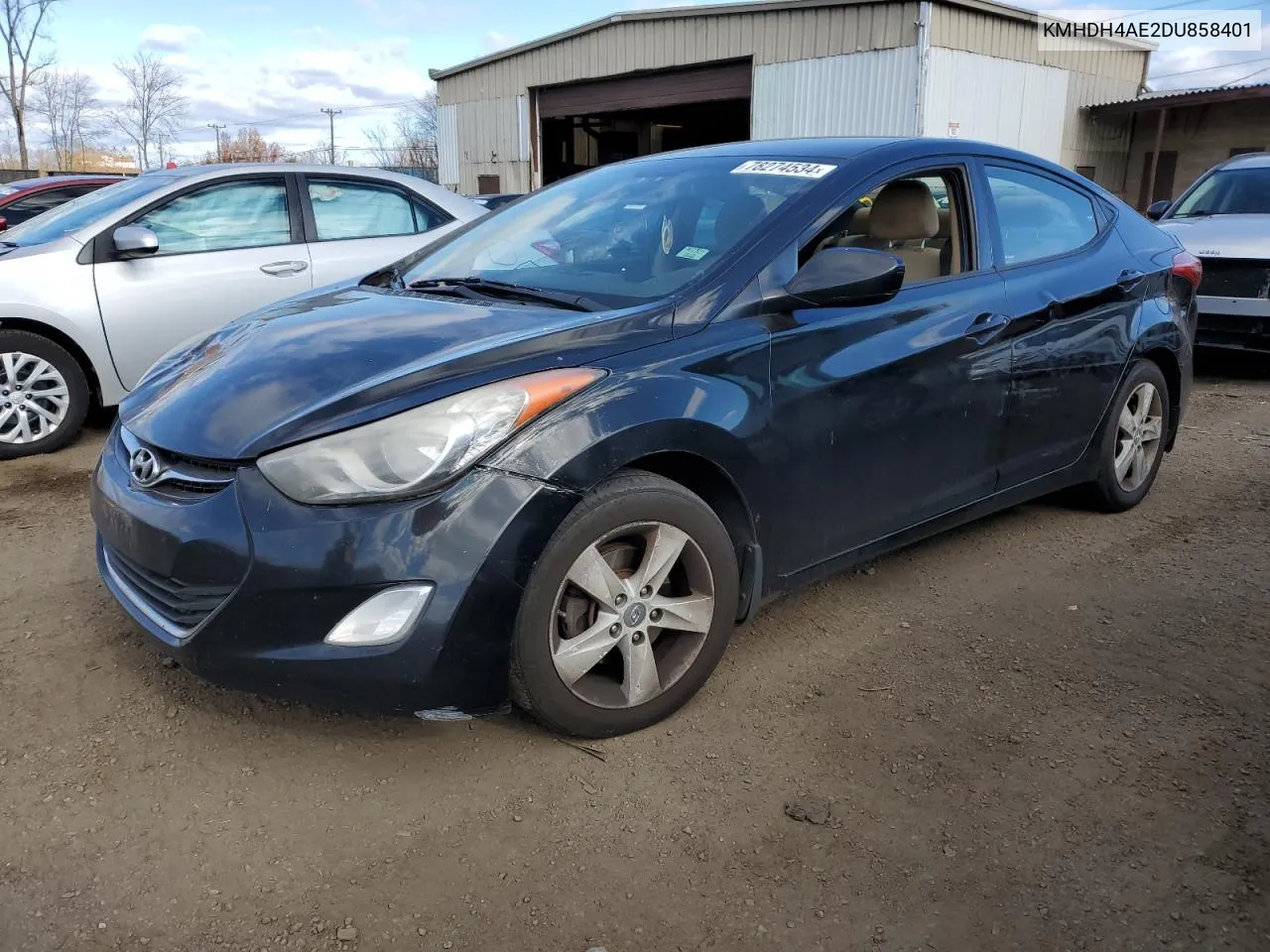 2013 Hyundai Elantra Gls VIN: KMHDH4AE2DU858401 Lot: 78274534