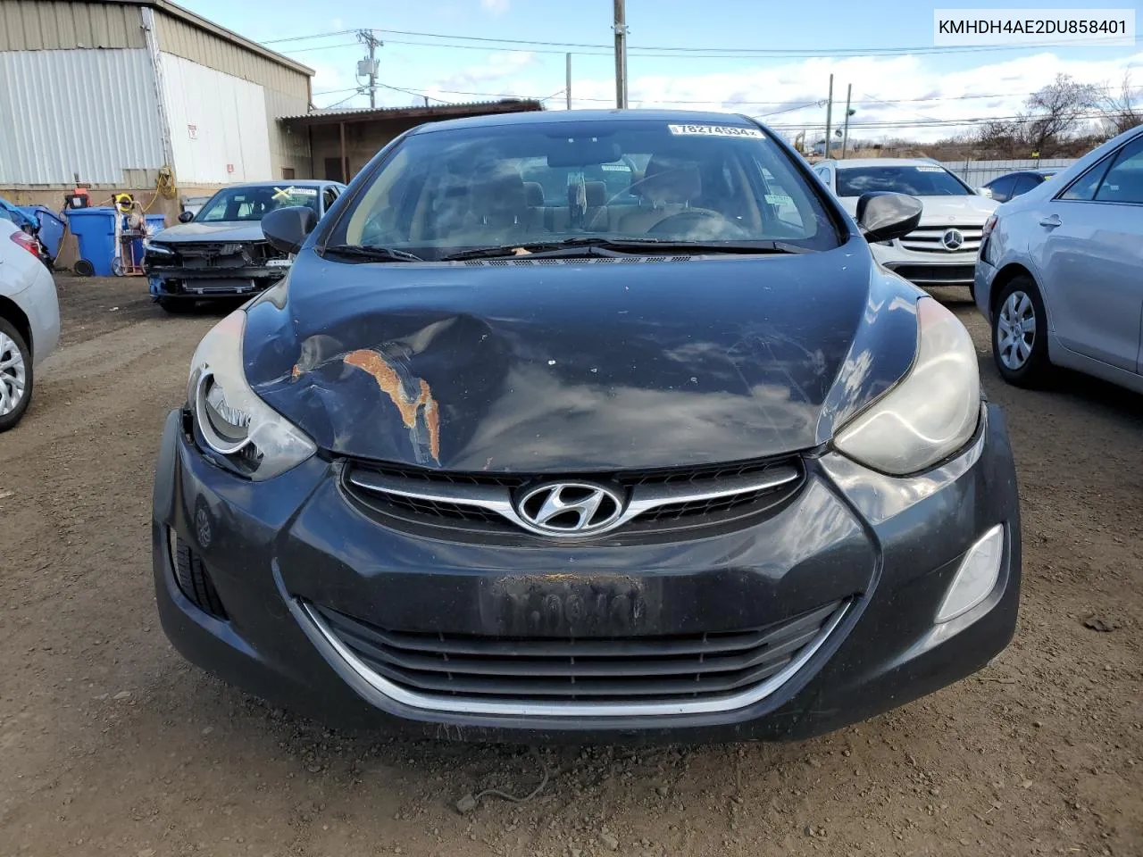 2013 Hyundai Elantra Gls VIN: KMHDH4AE2DU858401 Lot: 78274534