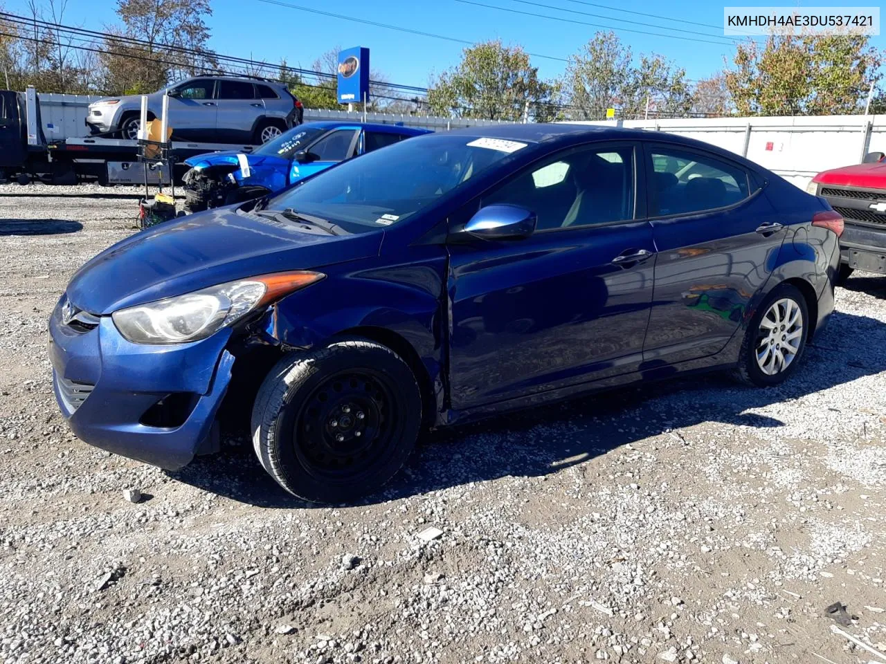 2013 Hyundai Elantra Gls VIN: KMHDH4AE3DU537421 Lot: 78737294