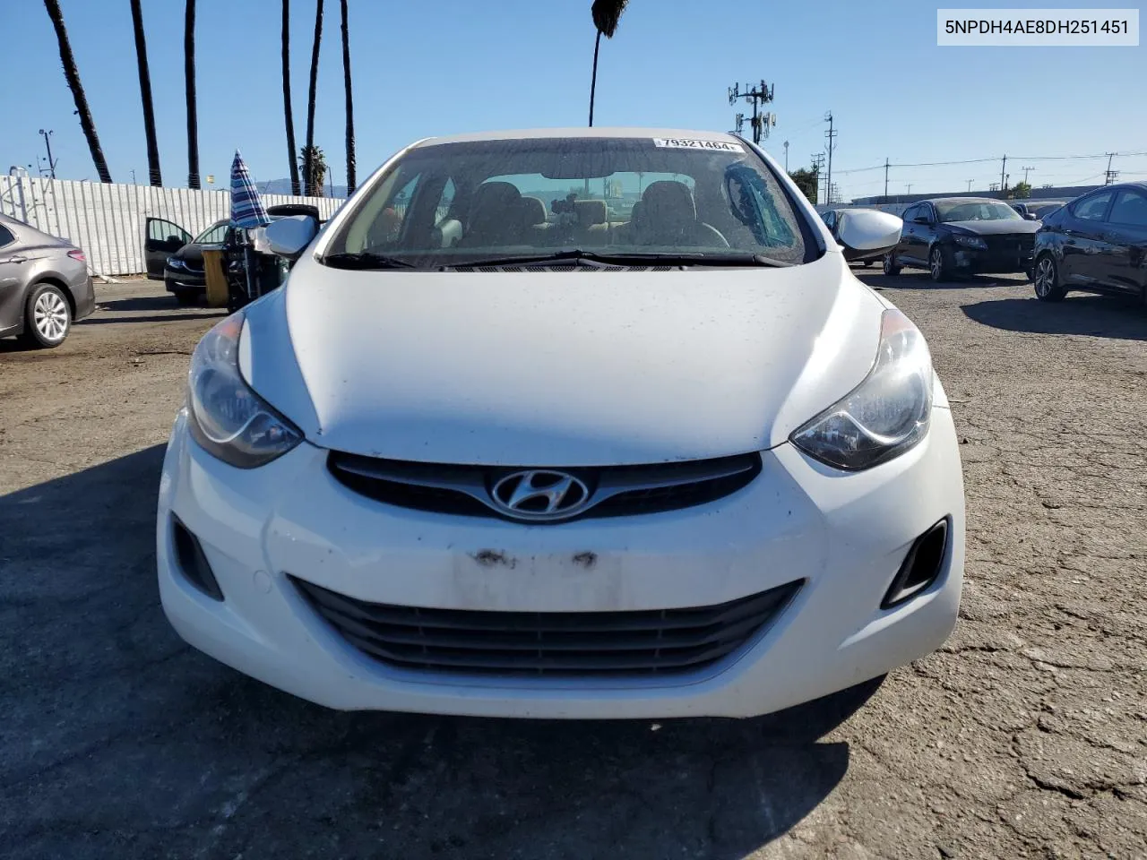 2013 Hyundai Elantra Gls VIN: 5NPDH4AE8DH251451 Lot: 79321464