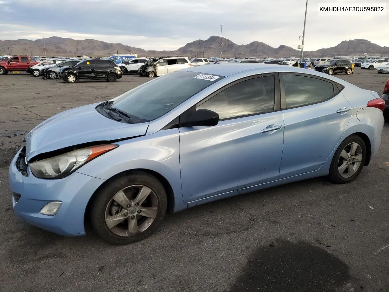 2013 Hyundai Elantra Gls VIN: KMHDH4AE3DU595822 Lot: 81115394