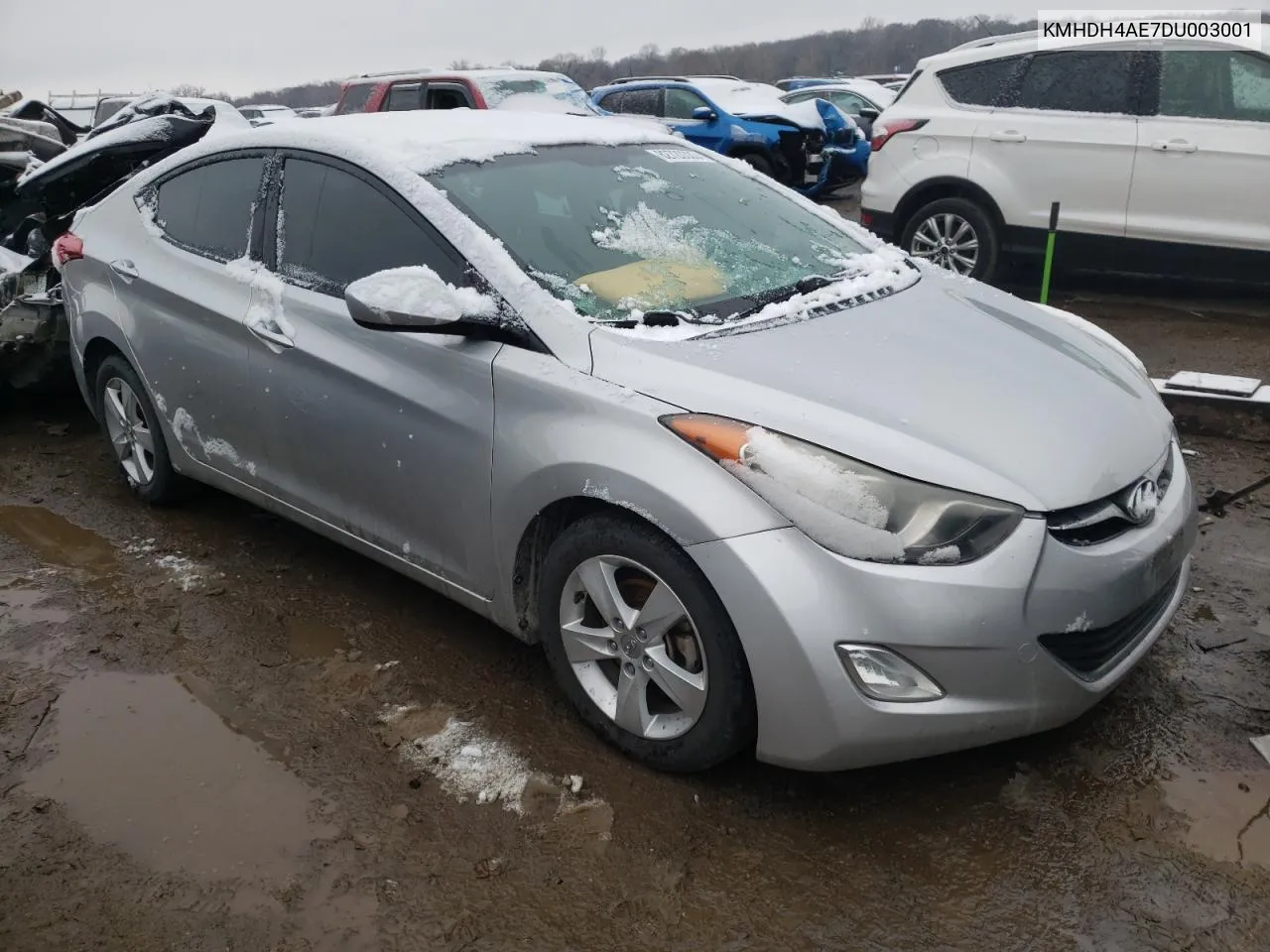 KMHDH4AE7DU003001 2013 Hyundai Elantra Gls